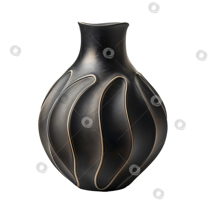 Скачать Большая блестящая ваза со спиральным узором фотосток Ozero