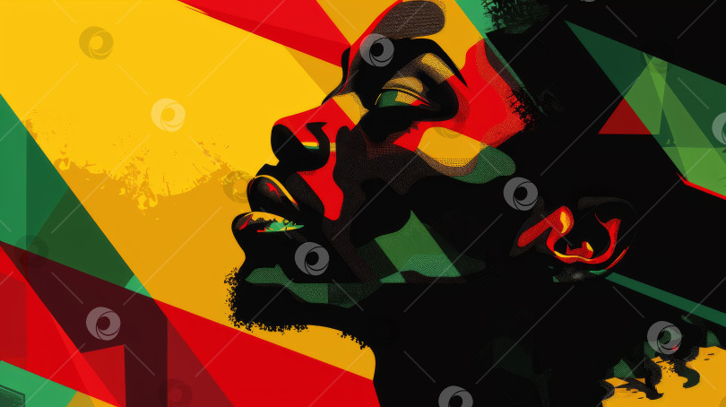 Скачать Абстрактная иллюстрация месяца черной истории в плоском стиле фотосток Ozero