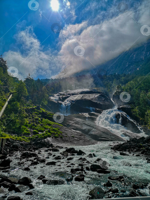 Скачать Каскад водопадов фотосток Ozero