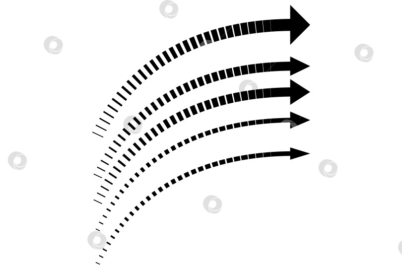 Скачать стилизованные стрелки различных форм и размеров для оформления и декорирования, инфографика, вектор фотосток Ozero