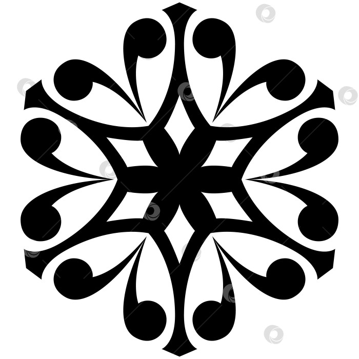 Скачать векторный рисунок снежинок, шестиконечная звезда на белом фоне фотосток Ozero
