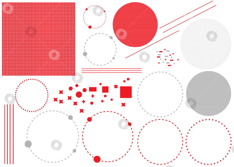 Скачать абстрактные элементы дизайна, векторная графика в красных и серых тонах фотосток Ozero