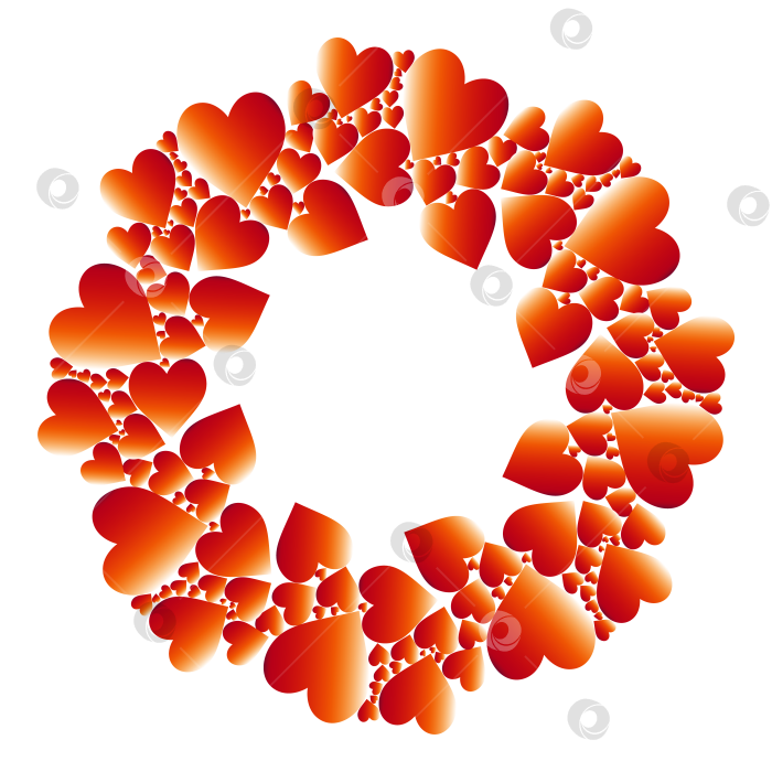 Скачать Яркий узор в виде сердца для дизайна. фотосток Ozero