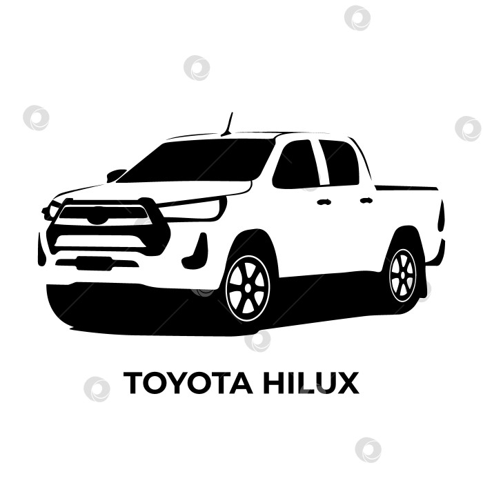 Скачать Векторный силуэт автомобиля Toyota Hilux фотосток Ozero
