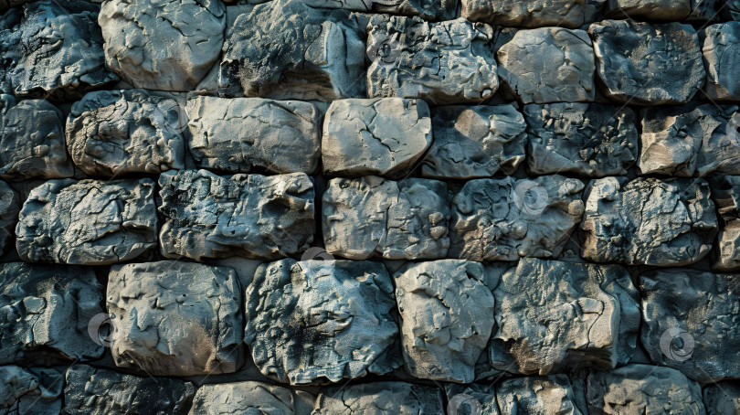 Скачать Стена, сложенная из крупных камней с шероховатой текстурой фотосток Ozero
