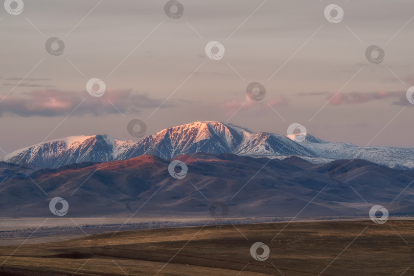 Скачать Республика Алтай, горы на фоне степи фотосток Ozero