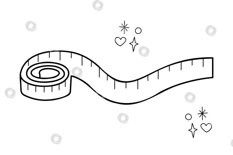 Скачать Рулетка. Векторная черно-белая иллюстрация с набросками каракулей. фотосток Ozero
