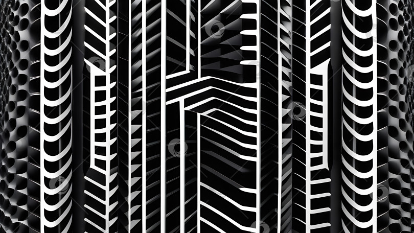 Скачать черно-белый абстрактный узор фотосток Ozero