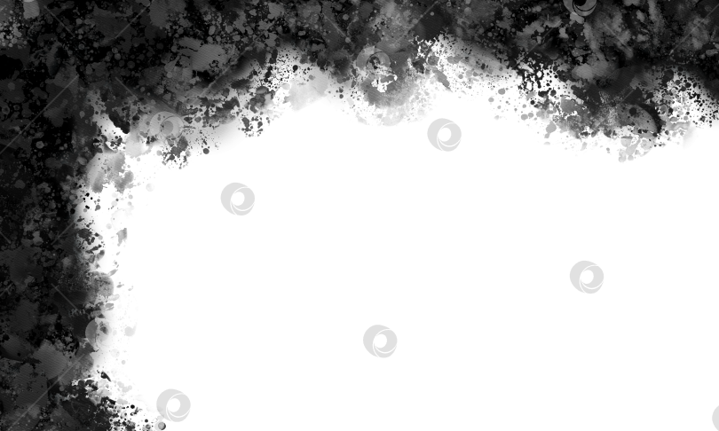 Скачать Черный акварельный фон и мазки кистью. Эффект рисования акварелью фотосток Ozero