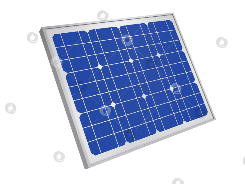 Скачать Электростанция, использующая возобновляемую солнечную энергию, 3d-рендеринг фотосток Ozero