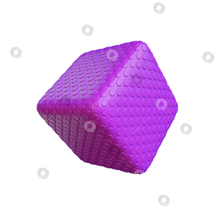 Скачать абстрактный куб, выделенный на белом фоне, 3D-рендеринг фотосток Ozero