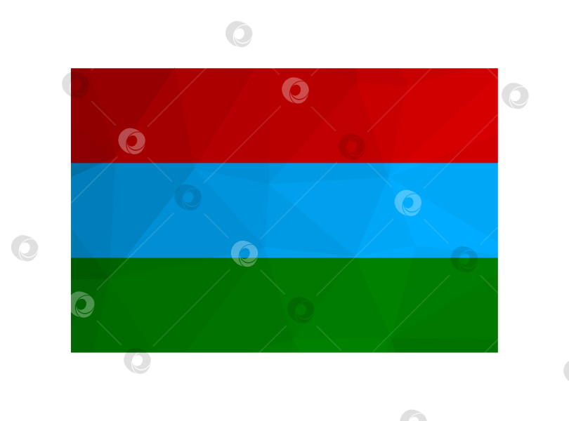 Скачать Векторная изолированная иллюстрация с официальным флагом Карелии, российского региона. фотосток Ozero