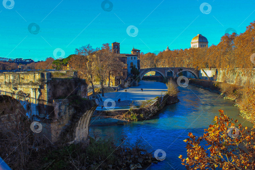 Скачать Река Тибр в Риме фотосток Ozero