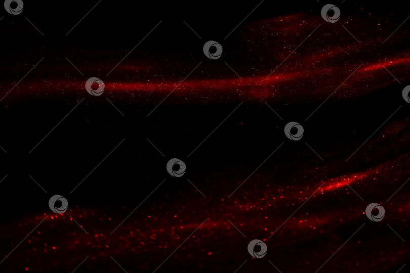 Скачать абстрактный красный фон движения скоростной камеры на фоне светящихся огней с блестками и звездами. фотосток Ozero