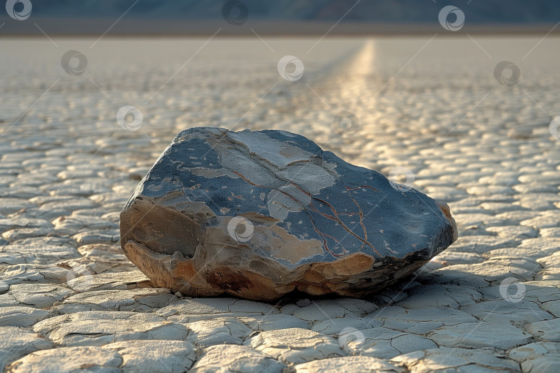 Скачать таинственная ходячая скала в глинистой пустыне фотосток Ozero