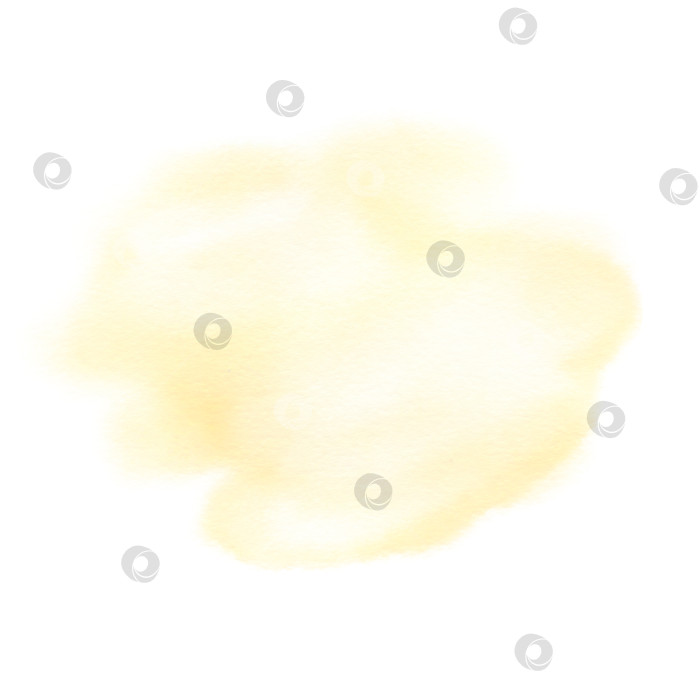 Скачать Пятно краски размытое, с мягкими краями. Акварельная иллюстрация, выполненная от руки в пастельных тонах: персиковый пух, бежевый, желтый, песочный, бежевый бежевый. Элемент, выделенный на фоне фотосток Ozero