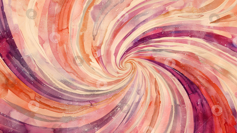 Скачать Картина, изображающая спираль с фиолетовым и оранжевым завитками фотосток Ozero