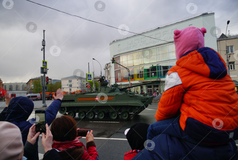 Скачать Репетиция Парада Победы, Москва, Россия, 5 мая 2021 года фотосток Ozero