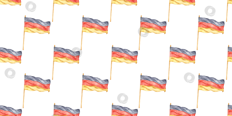 Скачать Рисунок флага Германии акварелью фотосток Ozero