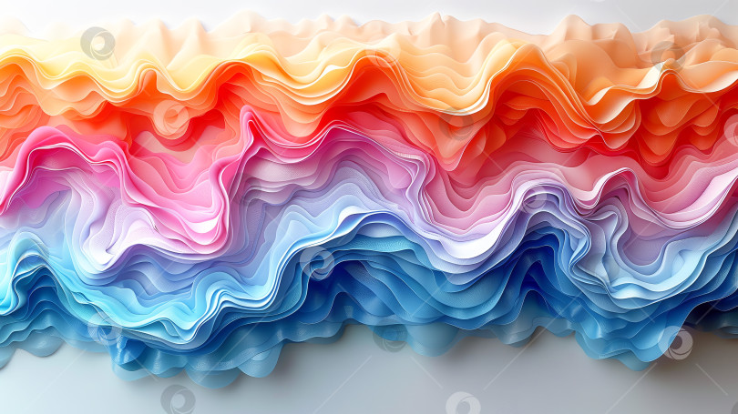 Скачать Иллюстрация разноцветного градиента для дизайна, сгенерированного с помощью искусственного интеллекта фотосток Ozero