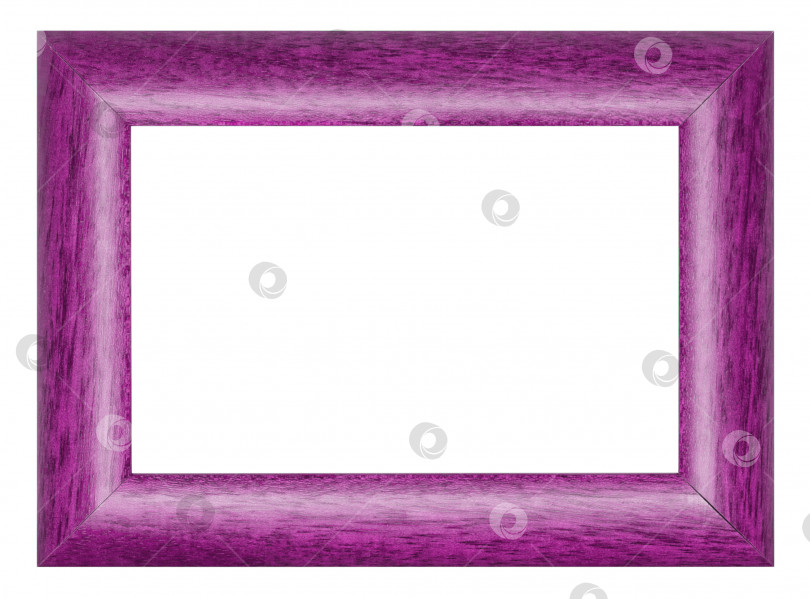 Скачать Выкрашенная в розовый цвет деревянная рамка для фотографий, выделенная на белом фоне фотосток Ozero