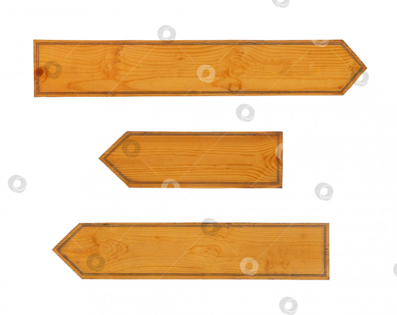 Скачать Набор из трех пустых деревянных указок: длинной, средней, короткой, выделенных на белом фоне фотосток Ozero