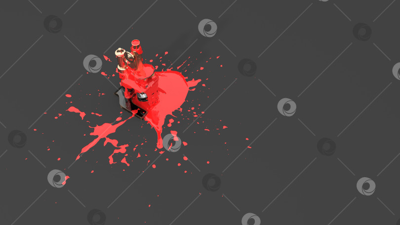 Скачать микроскоп окрашен красной краской в виде кляксы фотосток Ozero