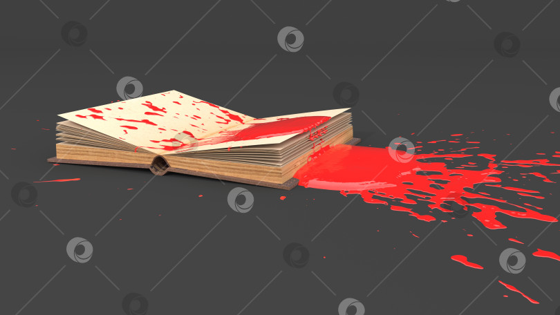 Скачать книга испачкана красной краской в виде кляксы фотосток Ozero