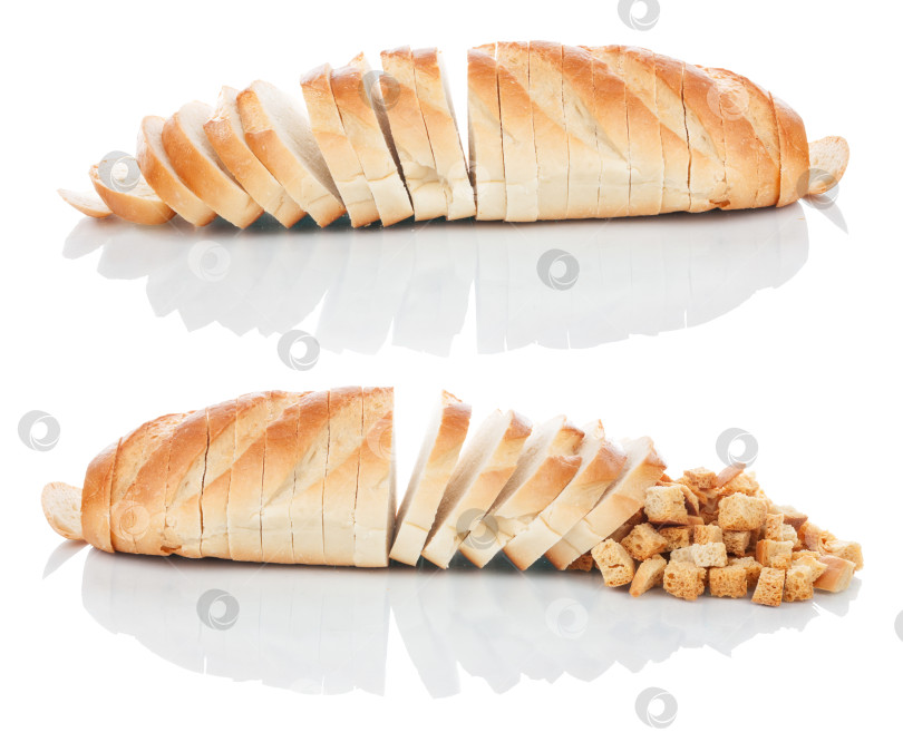 Скачать Отдельно нарезанный хлеб и крекеры фотосток Ozero