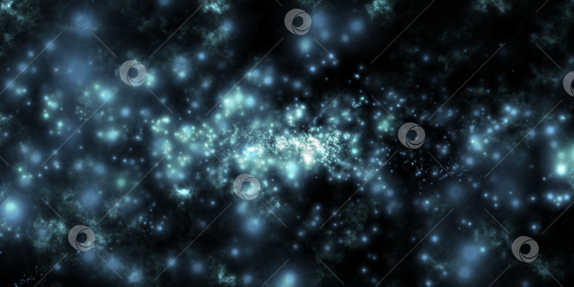 Скачать абстрактный фон голубого звездного неба со слабой туманностью фотосток Ozero
