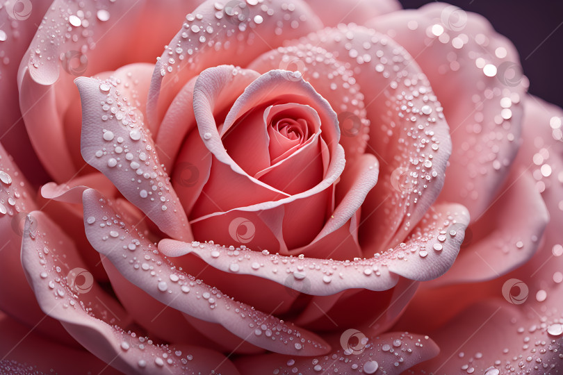 Скачать текстура крупным планом розовая роза на фоне капель воды фотосток Ozero