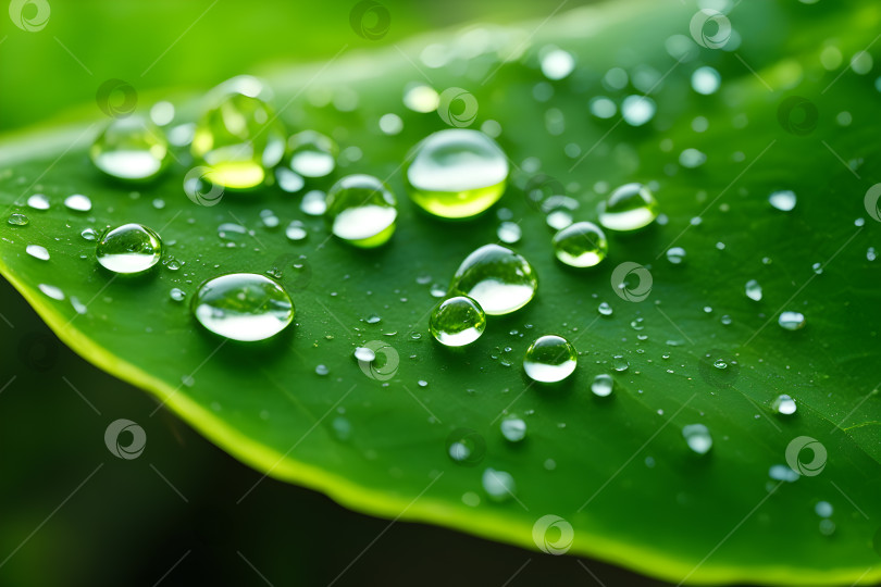 Скачать макрос зеленого листа с каплей воды фотосток Ozero