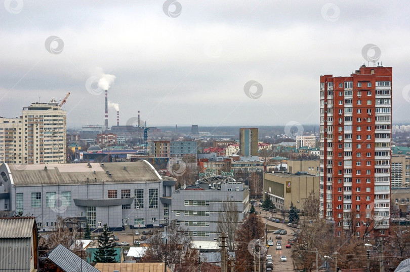 Скачать Пенза, Россия -  март 2014: вид на город с возвышенности фотосток Ozero